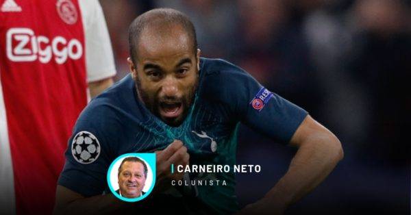 Lucas Moura foi o herói da classificação do time inglês. Foto by Adrian DENNIS / AFP