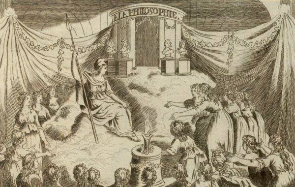 Gravura em homenagem à instituição da Festa da Razão, durante a Revolução Francesa. Foto: Wikimedia Commons